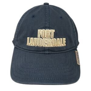 Sherry Baseball Cap Blue One Size Fort Lauderdale Florida Contrast Brim Hat